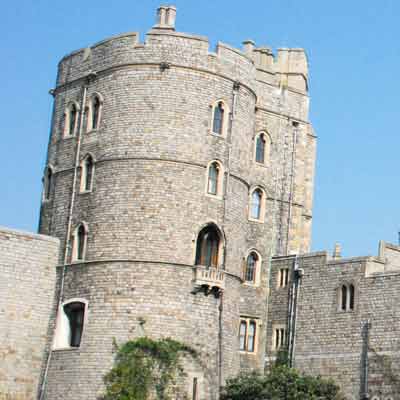 Windsor Castle Exterior on a bright sunny day.